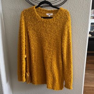 BB Dakota Mustard Fuzzy Sweater